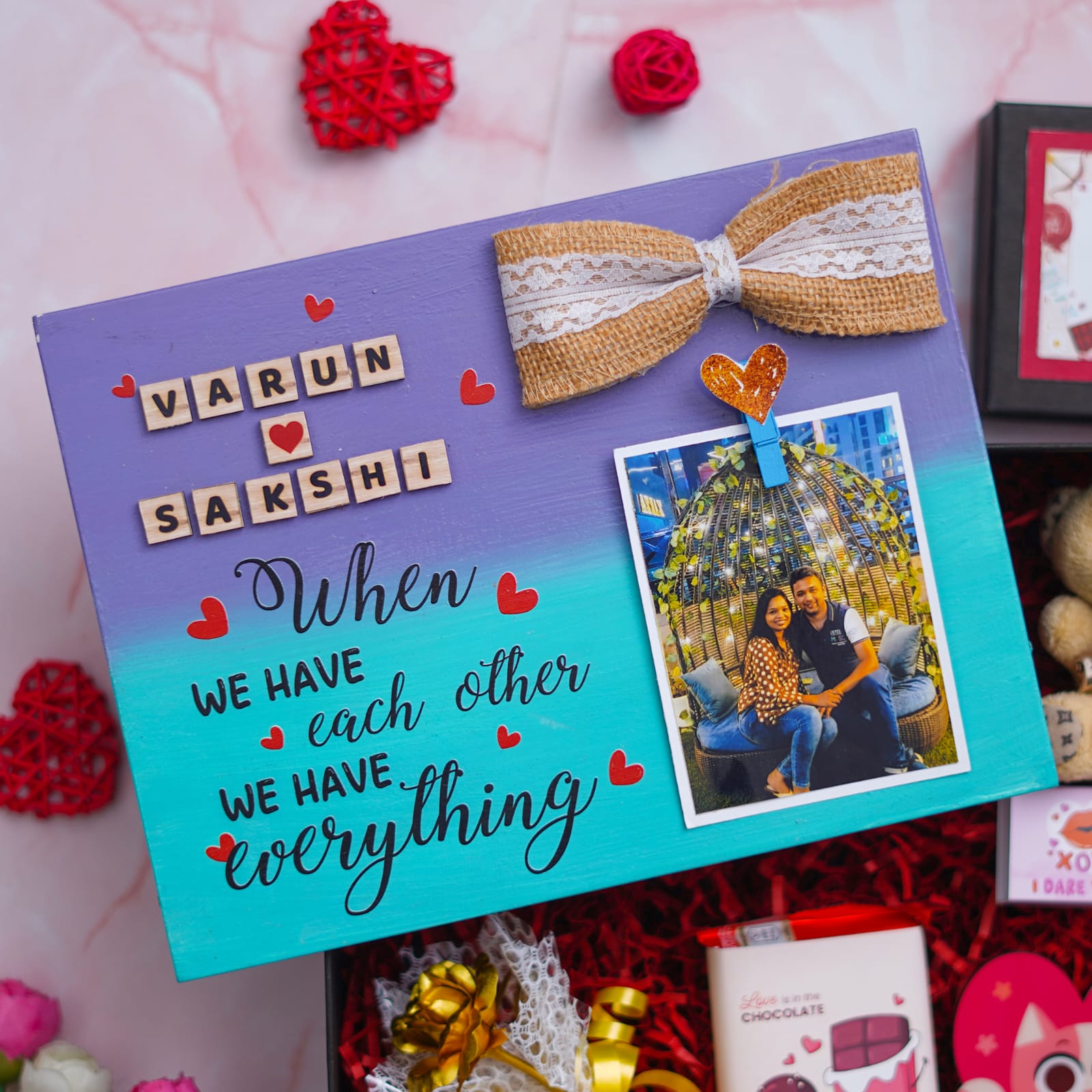 Personalised Love Journey Valentines Gift Hamper - Best Gift for Valentines - The Gifting Era 