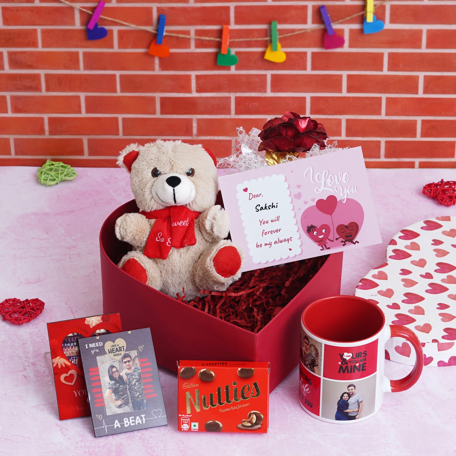 Personalised Love in a Box Valentines Gift Hamper - Best Gift for Valentines - The Gifting Era 