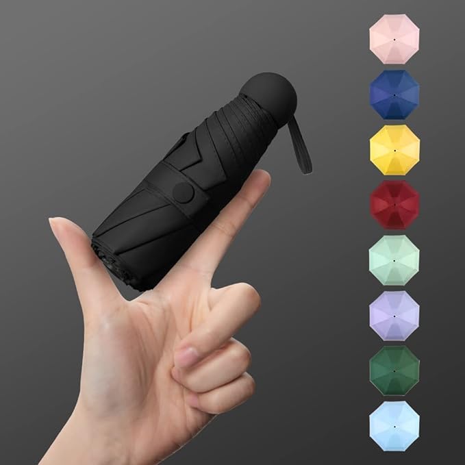 Personalised Mini Travel Folding Umbrella - UPF 50+ Sun & Rain Protection - The Gifting Era