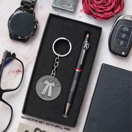Personalised Professional Doctor, Advocate, & CA - Roller, Ball Pen & Keychain Set - The Gifting Era
