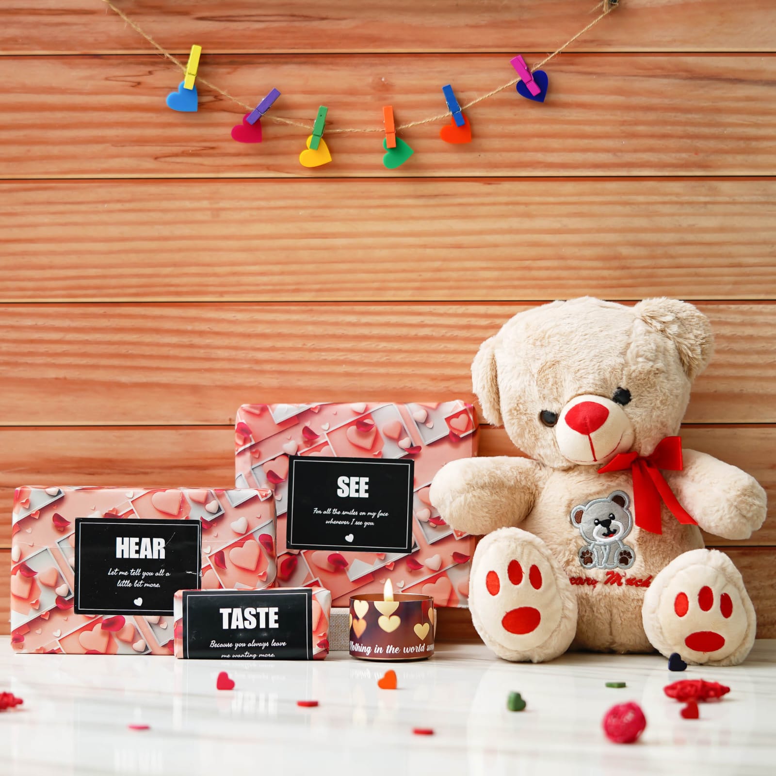 Personalised Sensory Delight Valentines Gift Hamper - Best Gift for Valentines - The Gifting Era 