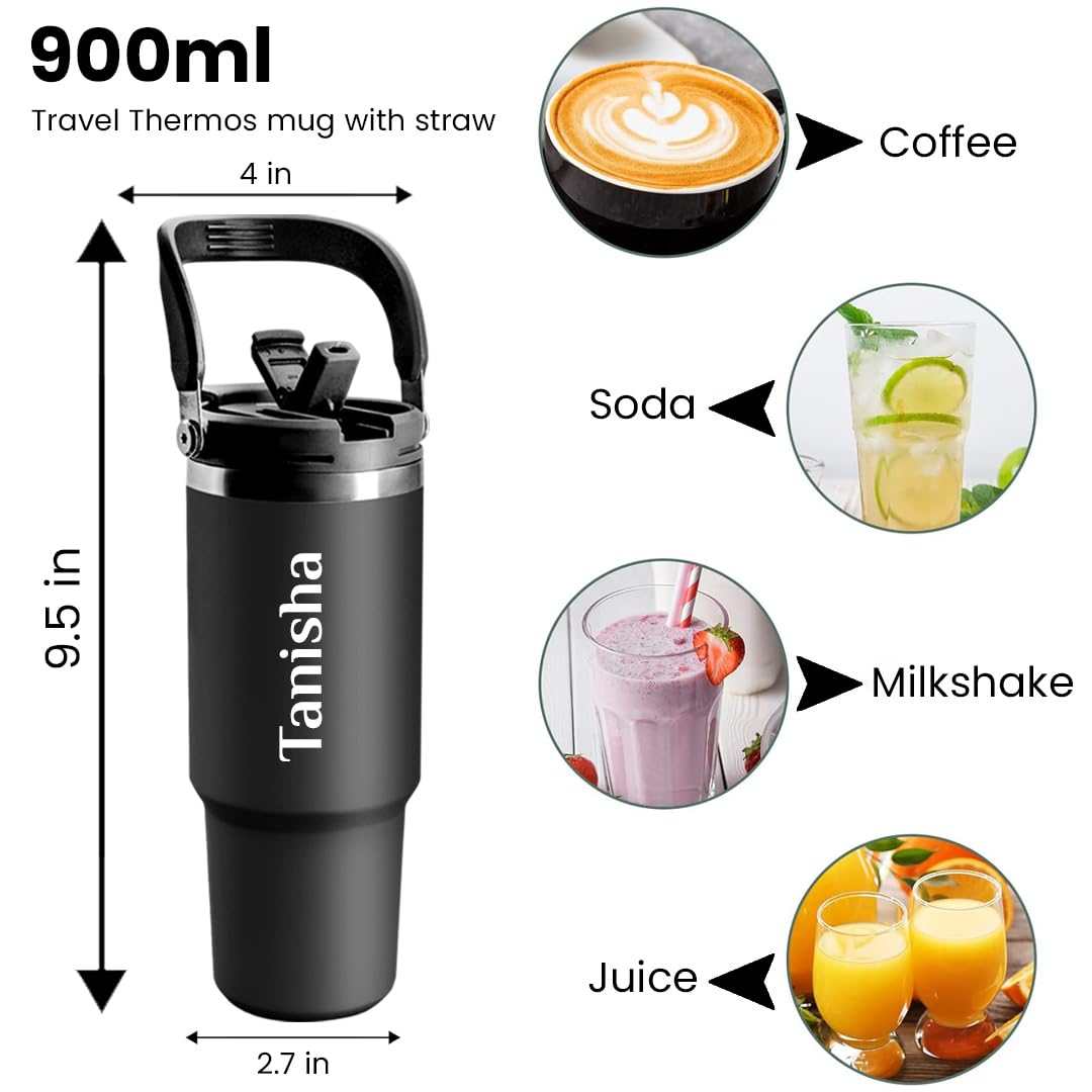 Personalised Stanley Vacuum Sipper Tumbler with Handle