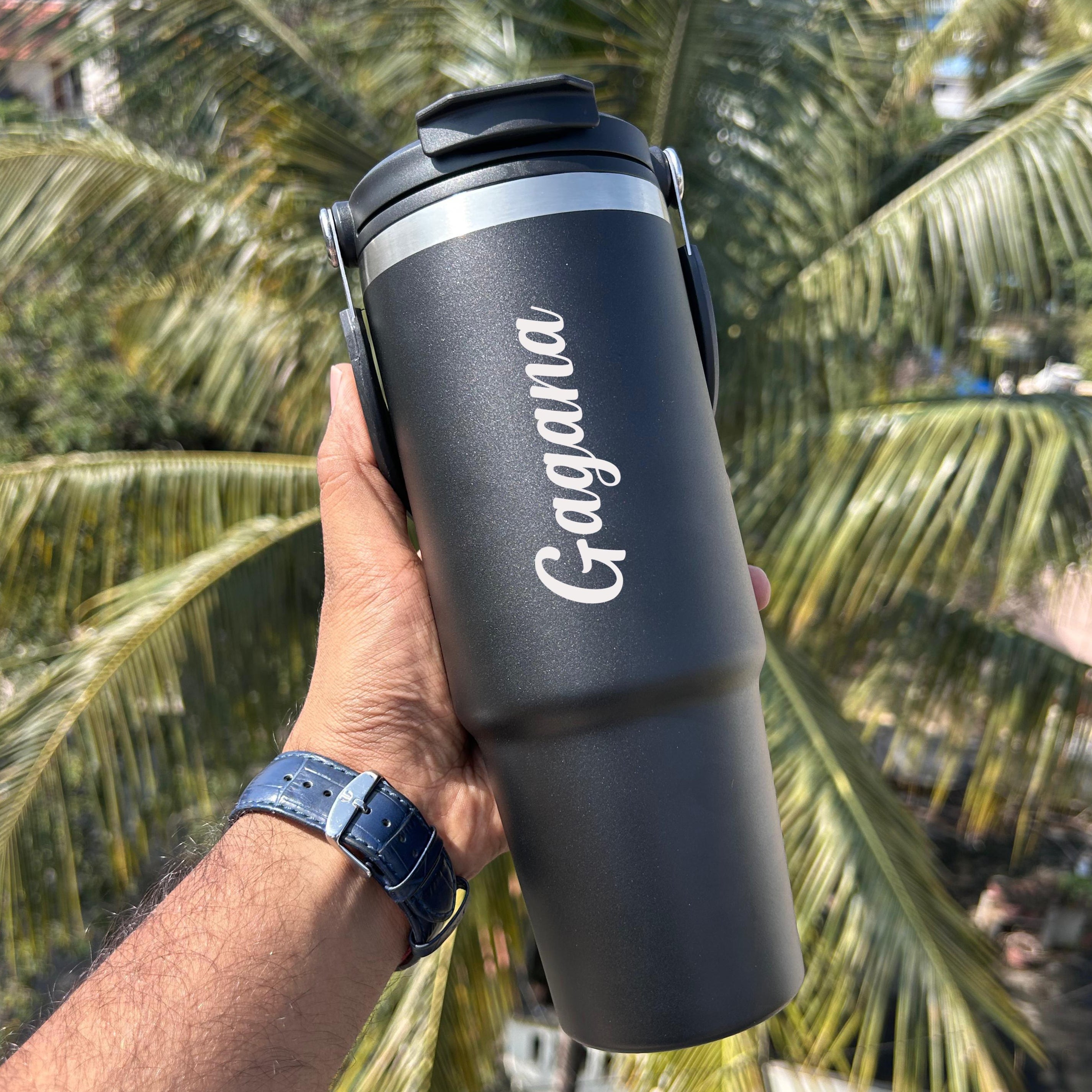 Personalised Stanley Vacuum Sipper Tumbler with Handle