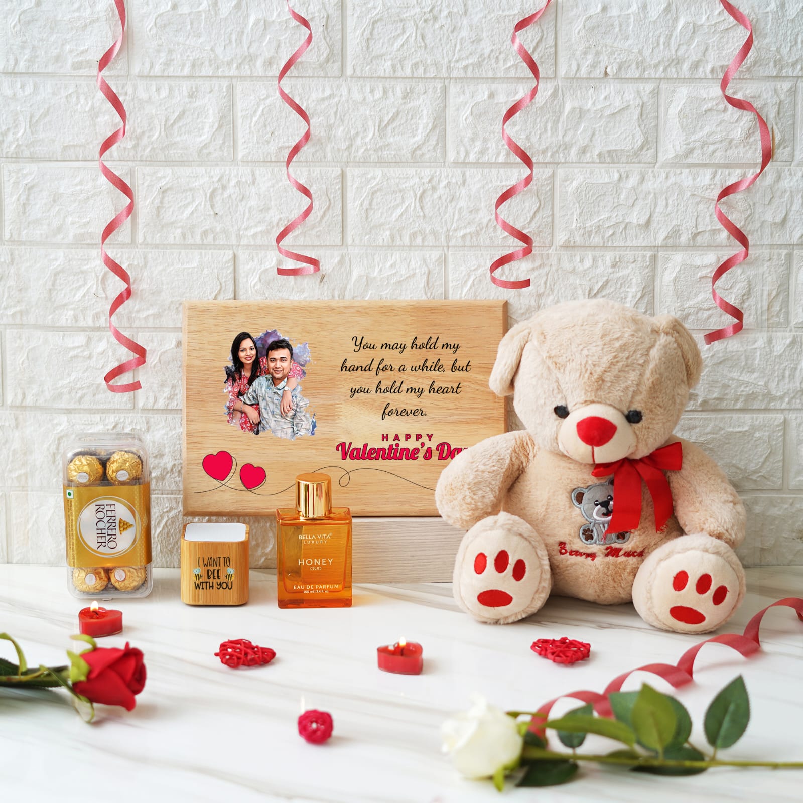 Personalised Ultimate 5 Sense Valentines Gift Hamper - Best Valentines Gift - The Gifting Era 