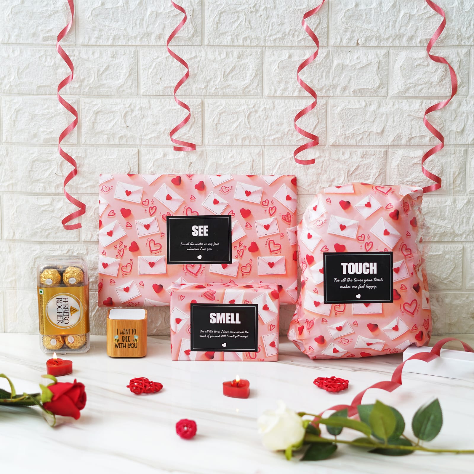 Personalised Ultimate 5 Sense Valentines Gift Hamper - Best Valentines Gift - The Gifting Era