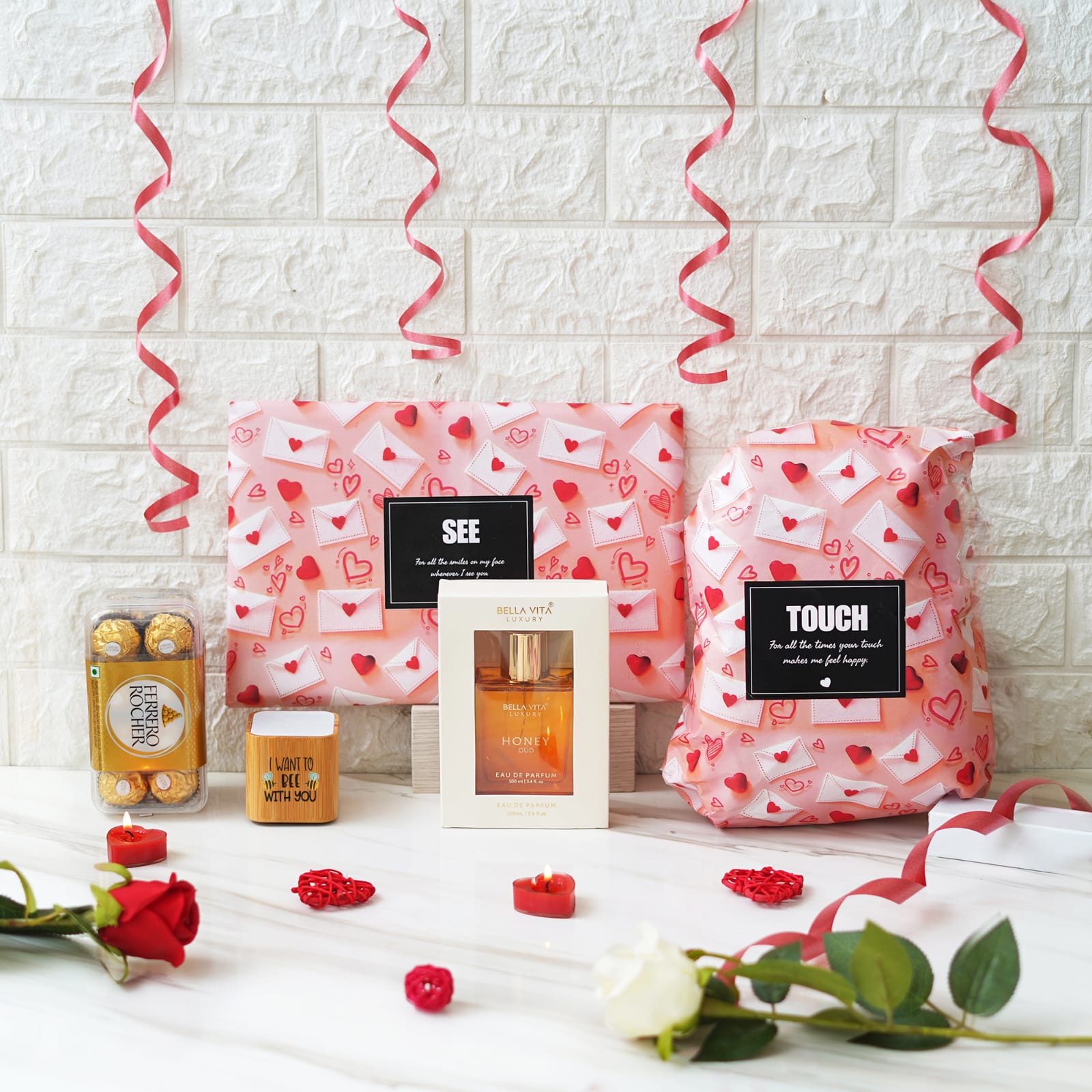 Personalised Ultimate 5 Sense Valentines Gift Hamper - Best Valentines Gift - The Gifting Era