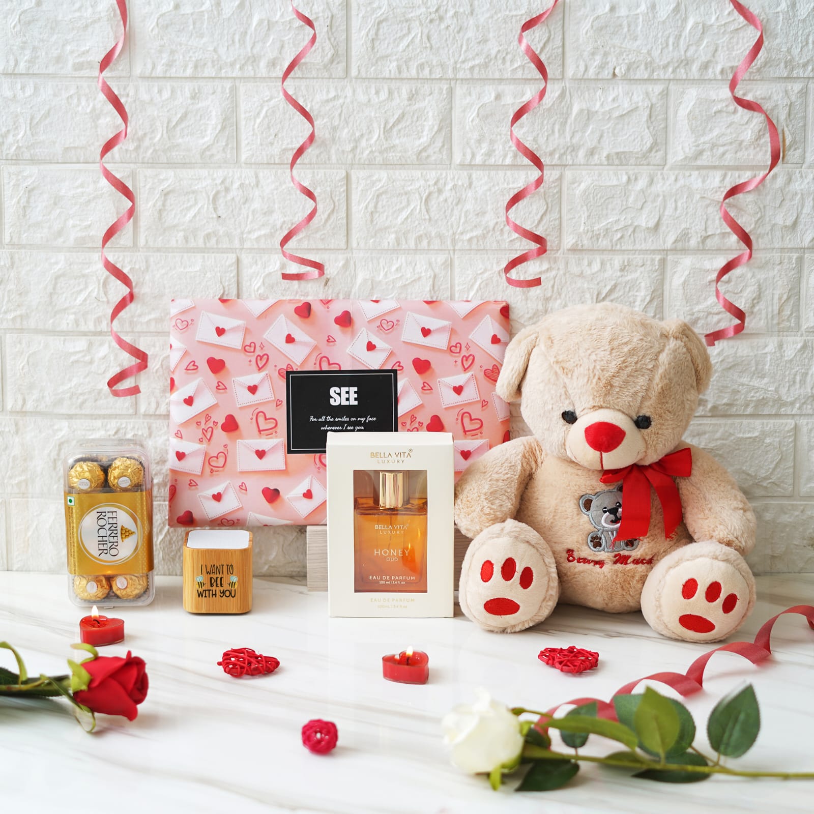 Personalised Ultimate 5 Sense Valentines Gift Hamper - Best Valentines Gift - The Gifting Era
