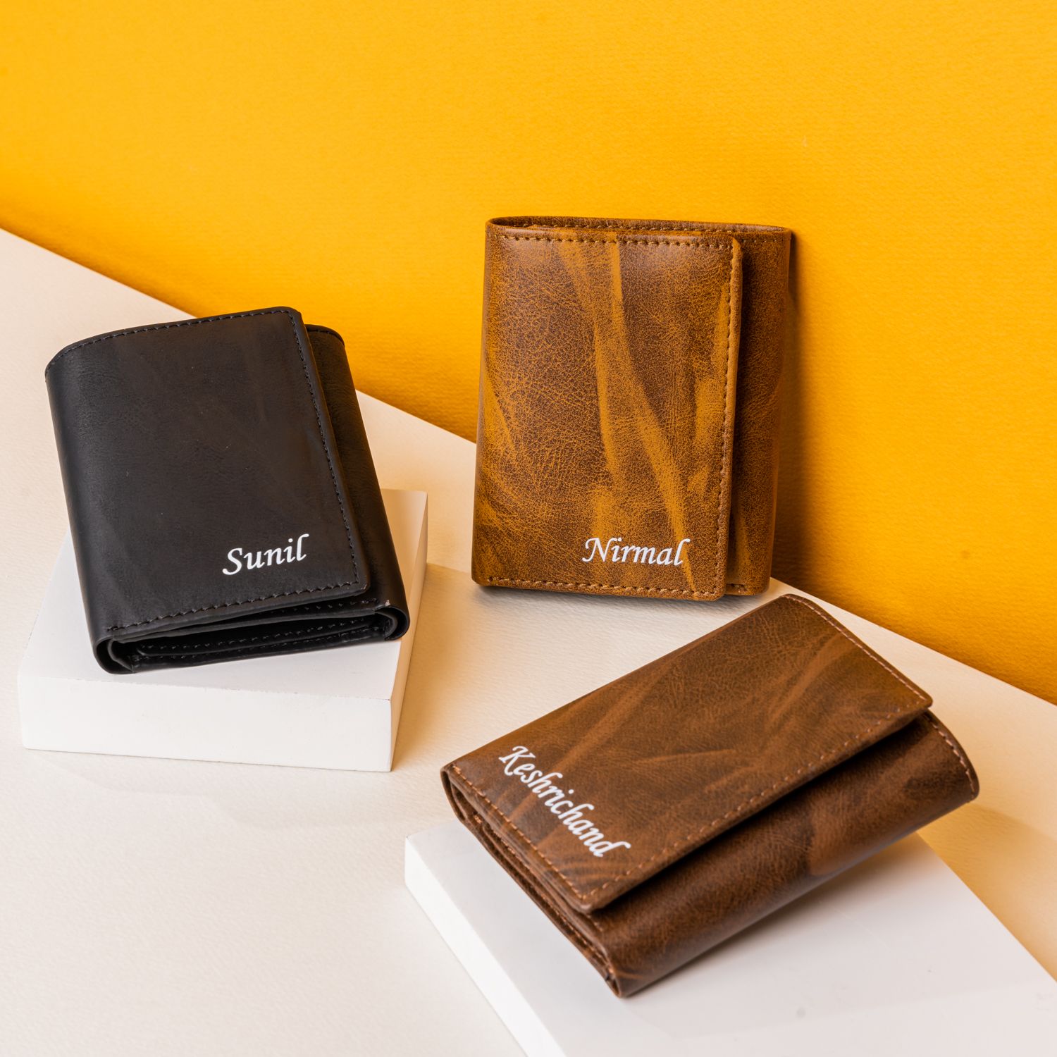 Personalised Unisex 3 Fold Organiser Leather Wallet - The Gifting Era