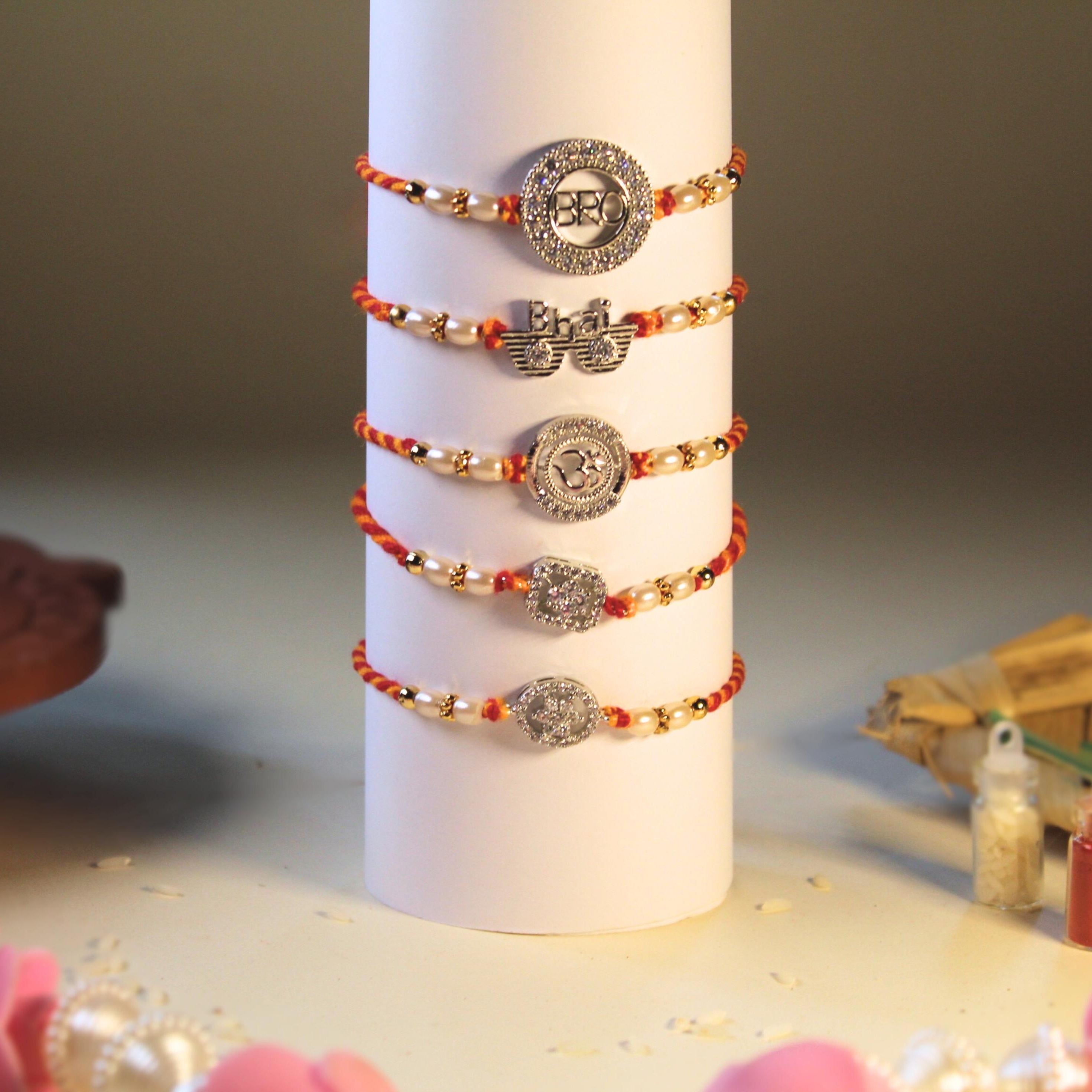 Premium Unisex Pure 92.5 Silver Rakhi - Raksha Bandhan Special - The Gifting Era - pure silver rakhi, 92.5 silver rakhi online, premium raksha bandhan rakhi, unisex silver rakhi for brother and sister, silver rakhi with pearls, rakhi with stones and thread, rakhi gift 2025, rakhi in silver metal, sterling silver rakhi