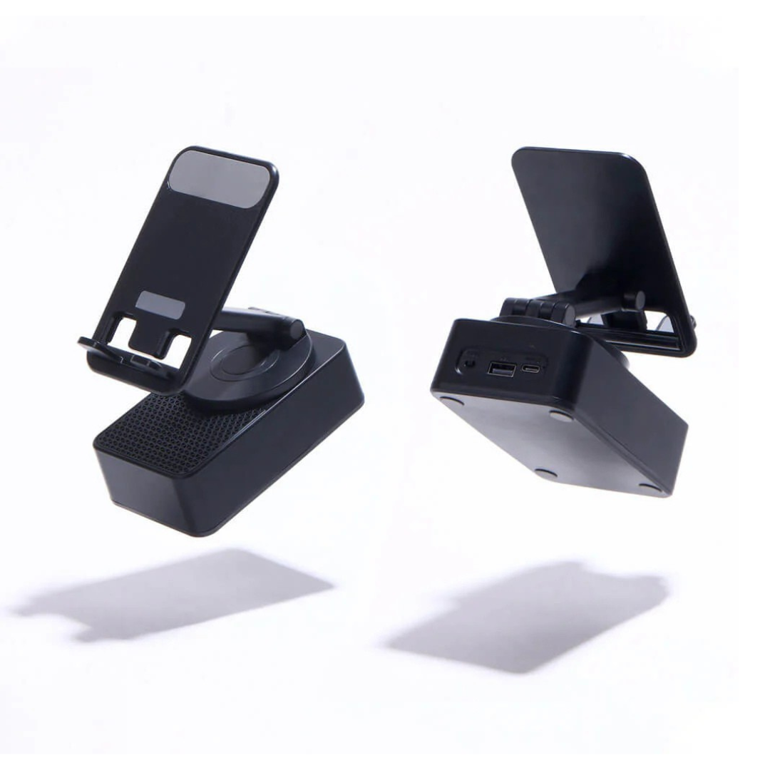 Premium 360° Smart Rotating Mobile Stand with 1500 mAH Wireless Bluetooth Speaker & Ambient RGB Led Light