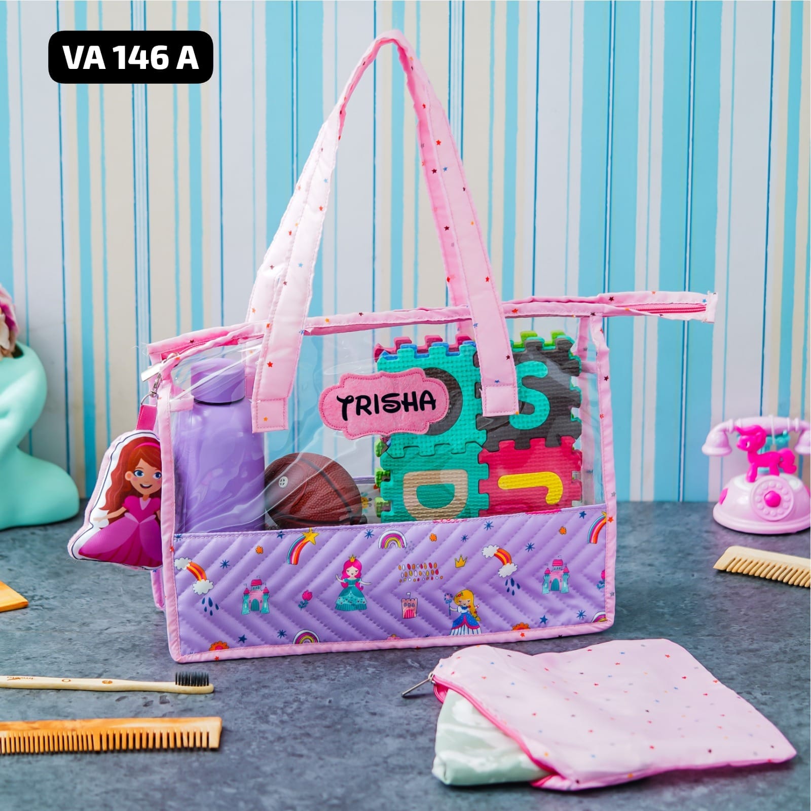 Title Personalised Kids Premium Swimming Bag (VA145 - VA151) - The Gifting Era