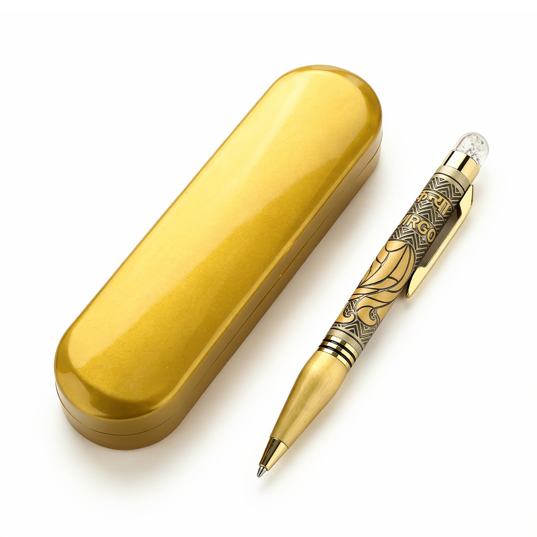 Personalised Virgo Zodiac Engraved Premium Metal Twist Ball Pen with Crystal Top