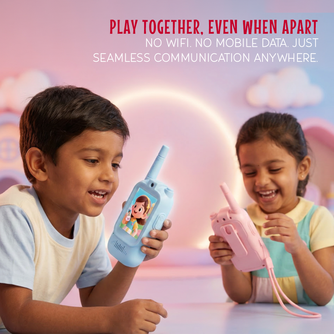 Kids Smart Video Walkie Talkie - HD Camera, Voice Changer, & Screen Display - The Gifting Era