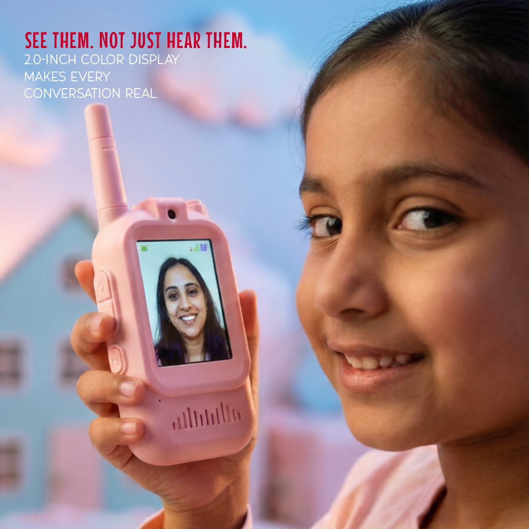 Kids Smart Video Walkie Talkie - HD Camera, Voice Changer, & Screen Display - The Gifting Era
