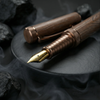 Woodwright Limited Edition Wooden Textured Metallic Fountain Pen - Dark Chocolate Bronze - The Gifting Era