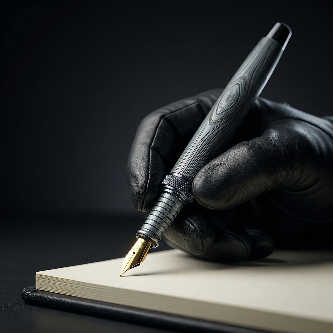 Woodwright Limited Edition Wooden Textured Metallic Fountain Pen - Royal Imperial Blue - The Gifting Era