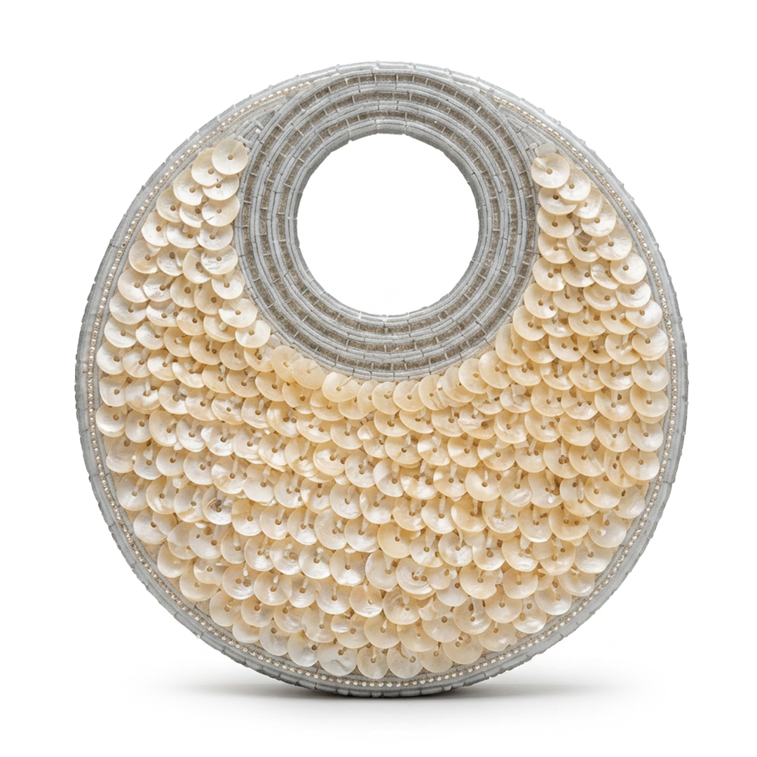 Selene Crescent Moon Bag | Platinum Pearl | Limited Edition Luxury By The Gifting Era - The Gifting Era
