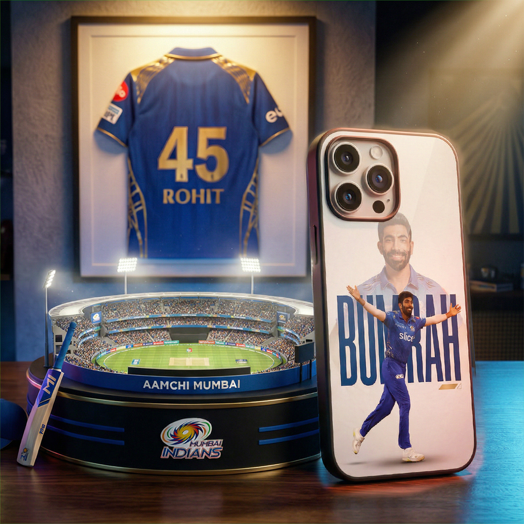 Boom Boom Bumrah - IPL Edition Metallic Glossy Finish TPU 360° Protection Phone Case - The Gifting Era