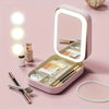Personalised Monogram Jewellery & Makeup Organiser Vanity Box with Rechargeable Touch Sensor Led Mirror - 3 Light Mode - The Gifting Era