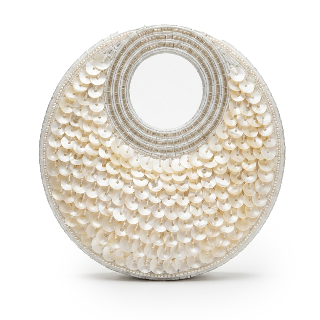 Selene Crescent Moon Bag | Ivory Pearl | Limited Edition Luxury By The Gifting Era - The Gifting Era