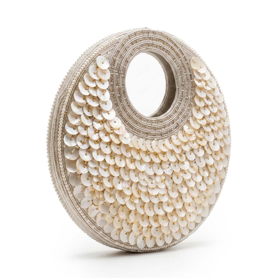 Selene Crescent Moon Bag | Ivory Pearl | Limited Edition Luxury By The Gifting Era - The Gifting Era