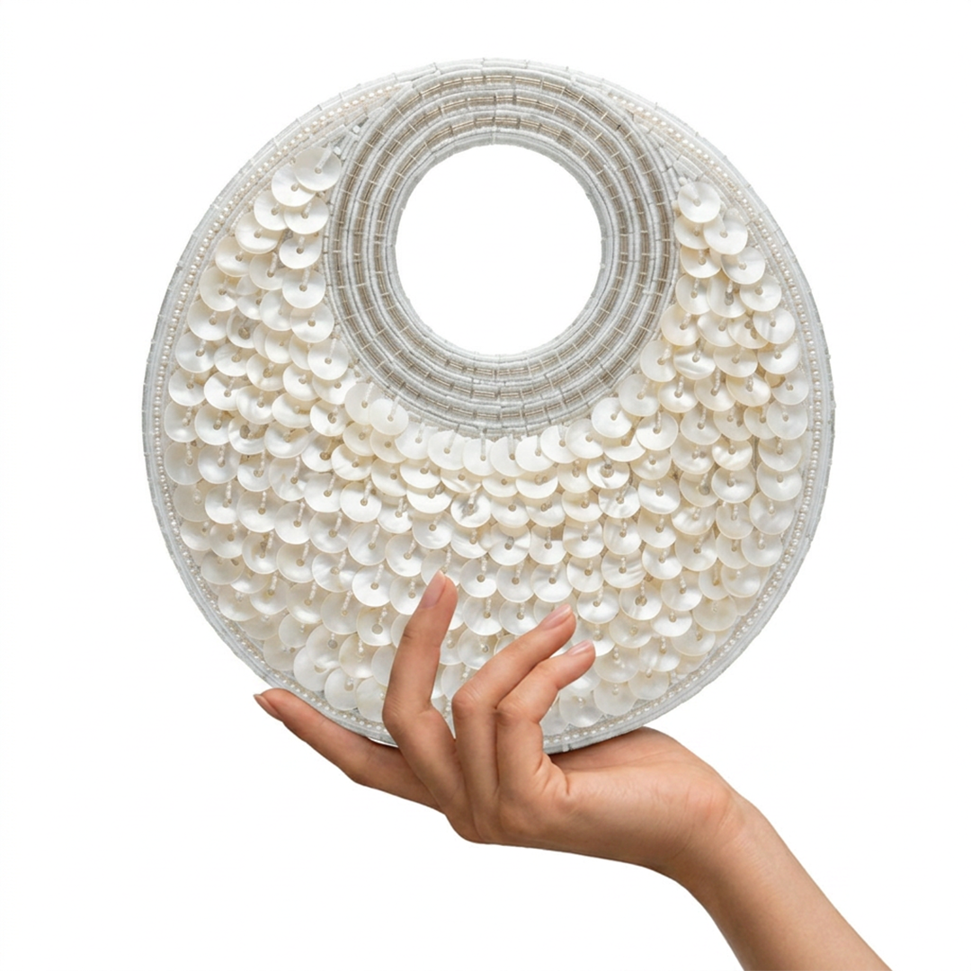 Selene Crescent Moon Bag | Ivory Pearl | Limited Edition Luxury By The Gifting Era - The Gifting Era