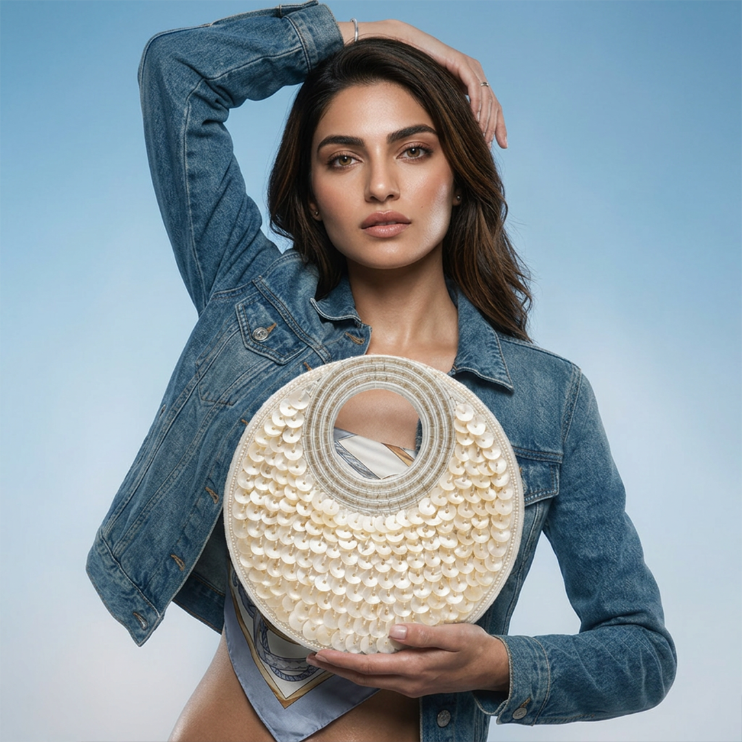 Selene Crescent Moon Bag | Ivory Pearl | Limited Edition Luxury By The Gifting Era - The Gifting Era