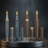 Personalised Woodwright Limited Edition Wooden Textured Metallic Fountain Pen - Set of 4 Fountain Pens - The Gifting Era