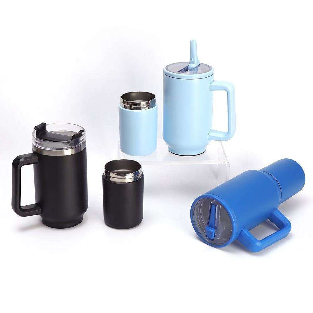 India's 1st - Personalised Sip & Eat Duo Vacuum Insulated 800ML Sipper Tumbler With 400ML Food Jar - The Gifting Era