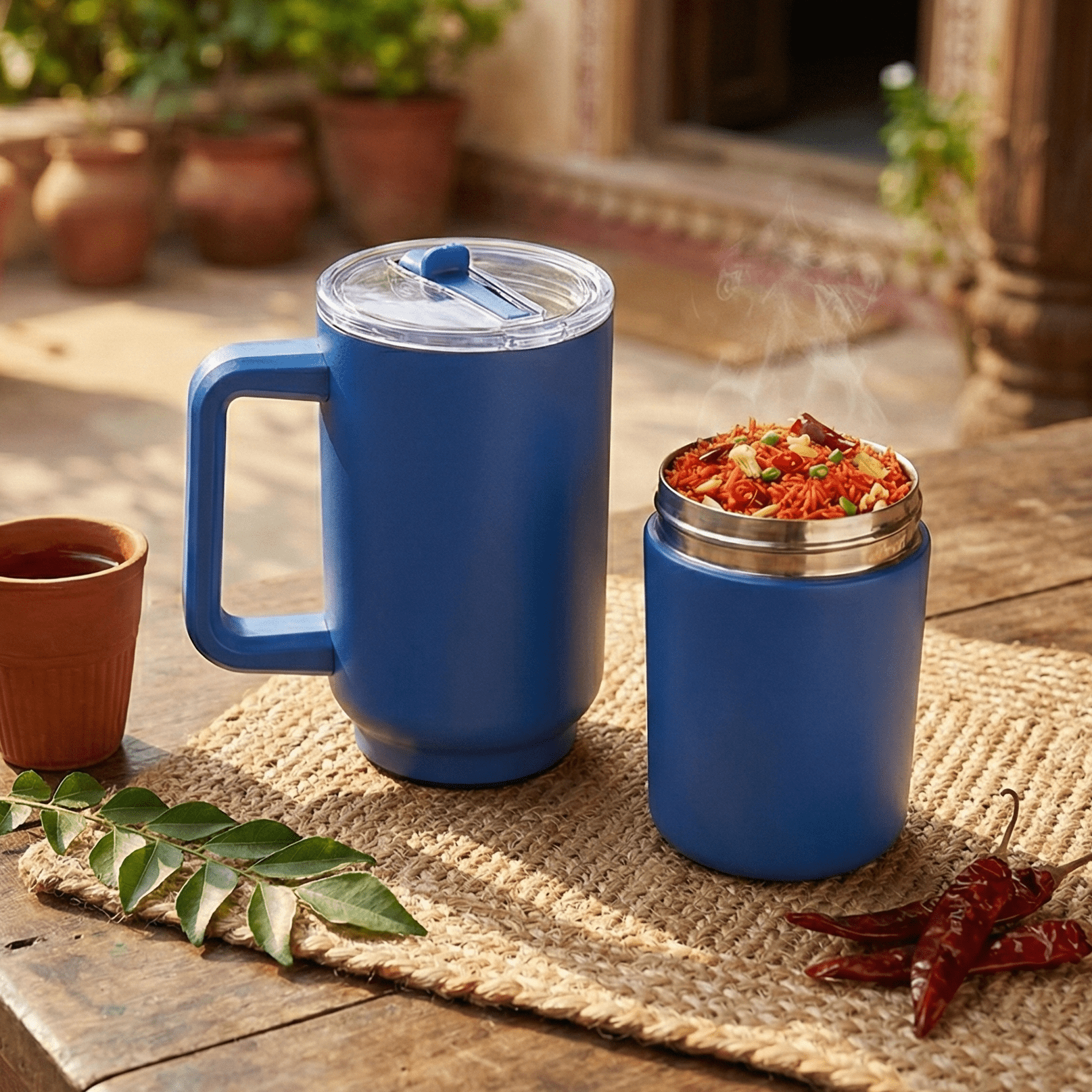 India's 1st - Personalised Sip & Eat Duo Vacuum Insulated 800ML Sipper Tumbler With 400ML Food Jar - The Gifting Era