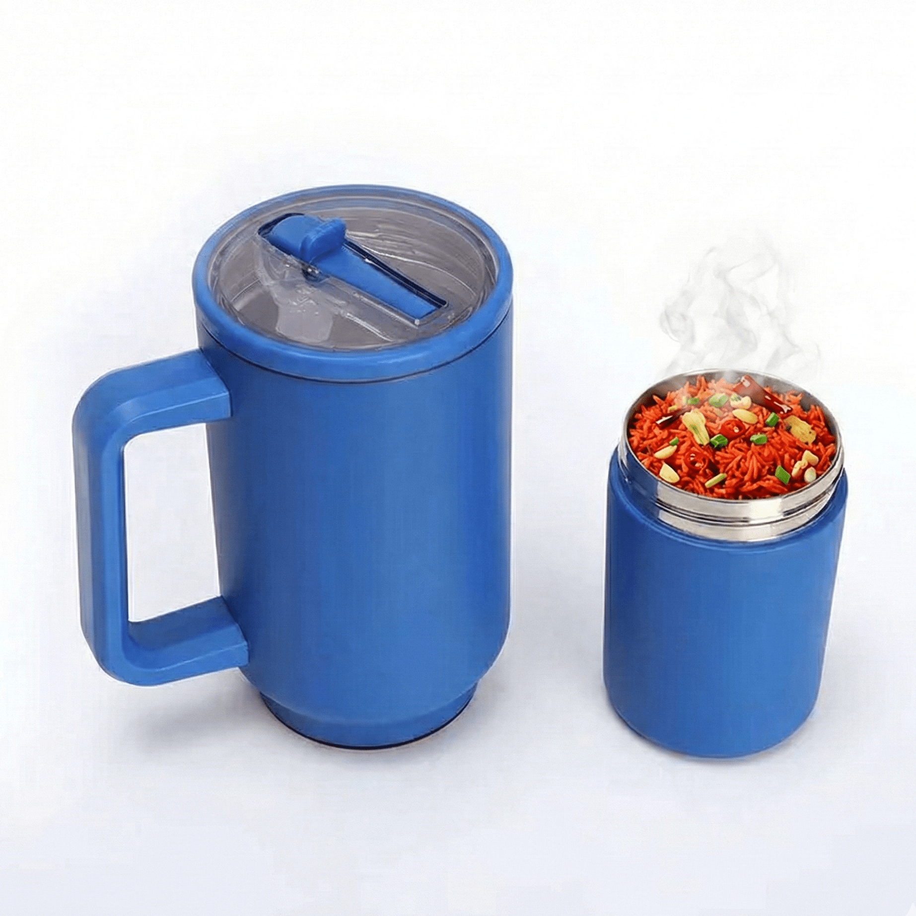 India's 1st - Personalised Sip & Eat Duo Vacuum Insulated 800ML Sipper Tumbler With 400ML Food Jar - The Gifting Era