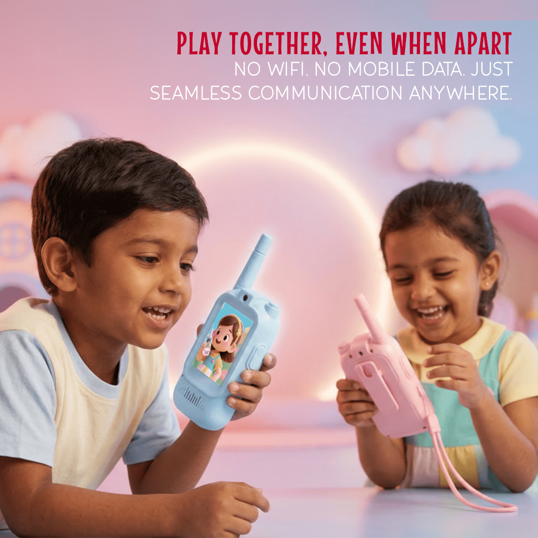 Kids Smart Video Walkie Talkie - HD Camera, Voice Changer, & Screen Display - The Gifting Era