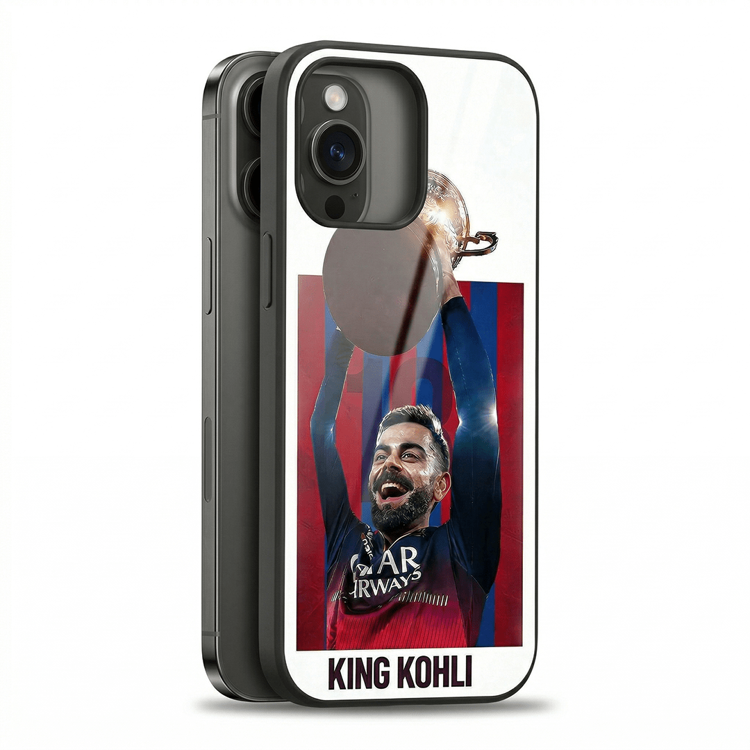 King Kohli Trophy Moment - IPL Edition Metallic Glossy Finish TPU 360° Protection Phone Case - The Gifting Era