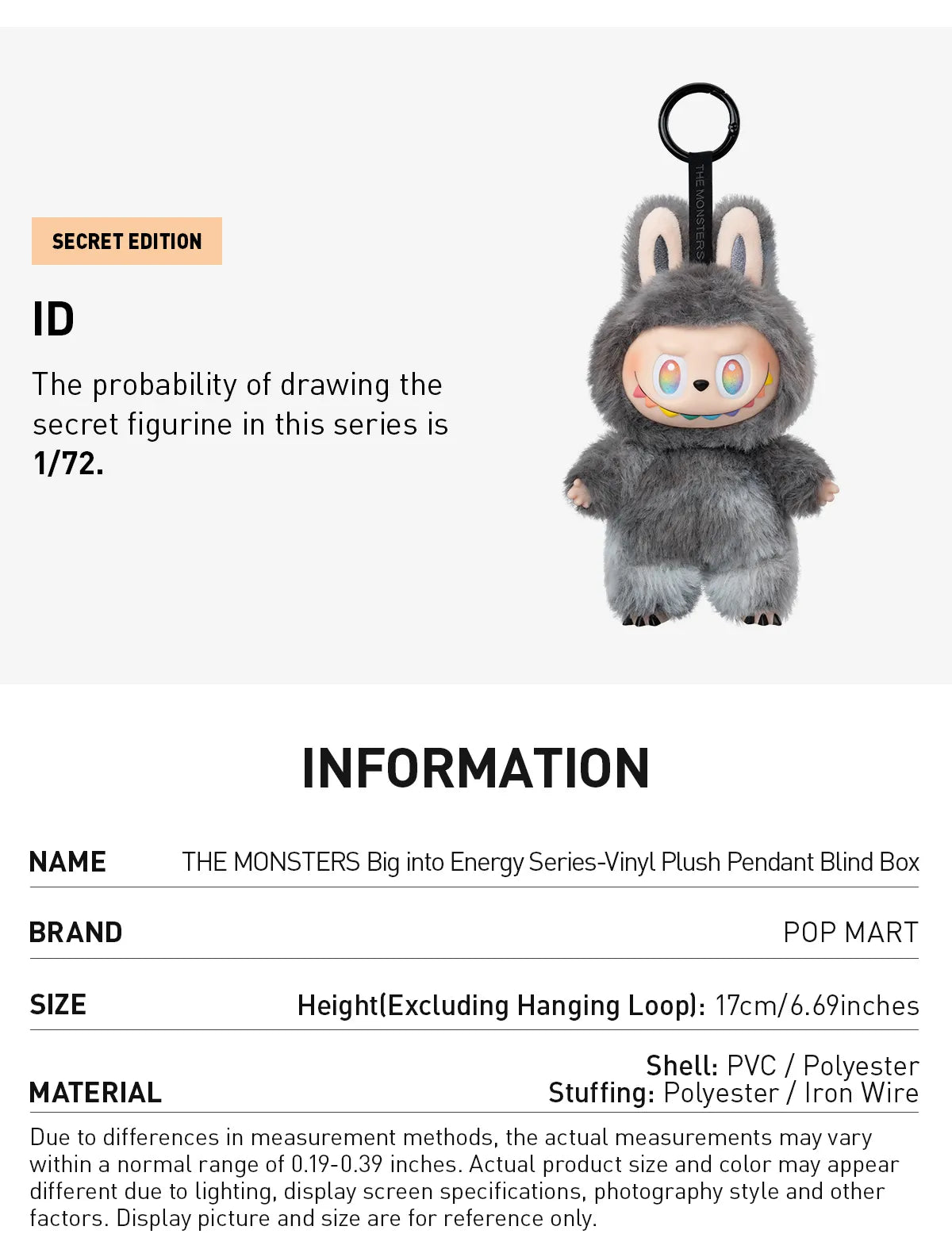 Cute Monsters Collectible Toy Big Into Energy Plush Blind Box - Pack of 1 - Viral Original Labubu Toy - Buy Popmart Labubu Toy - Buy Labubu Online