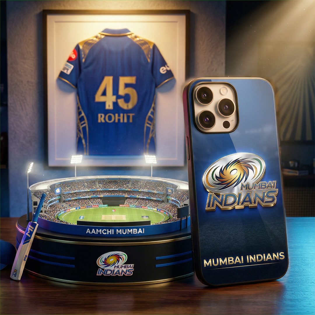 MI — Amchi Mumbai - IPL Edition Metallic Glossy Finish TPU 360° Protection Phone Case - The Gifting Era