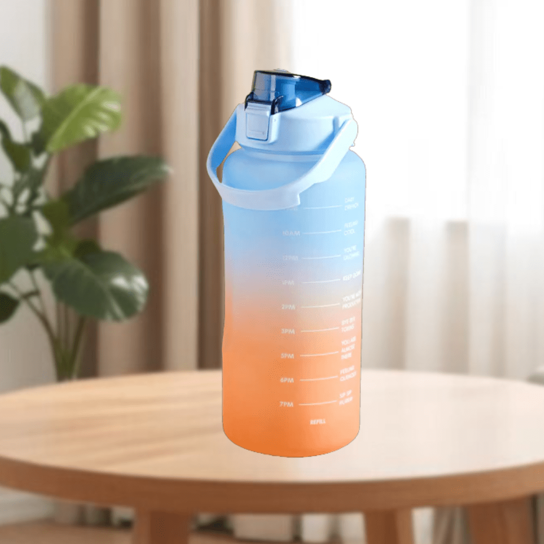 Motivational Sport & Gym Water Bottle - Set of 3 - Blue & Orange - The Gifting Era