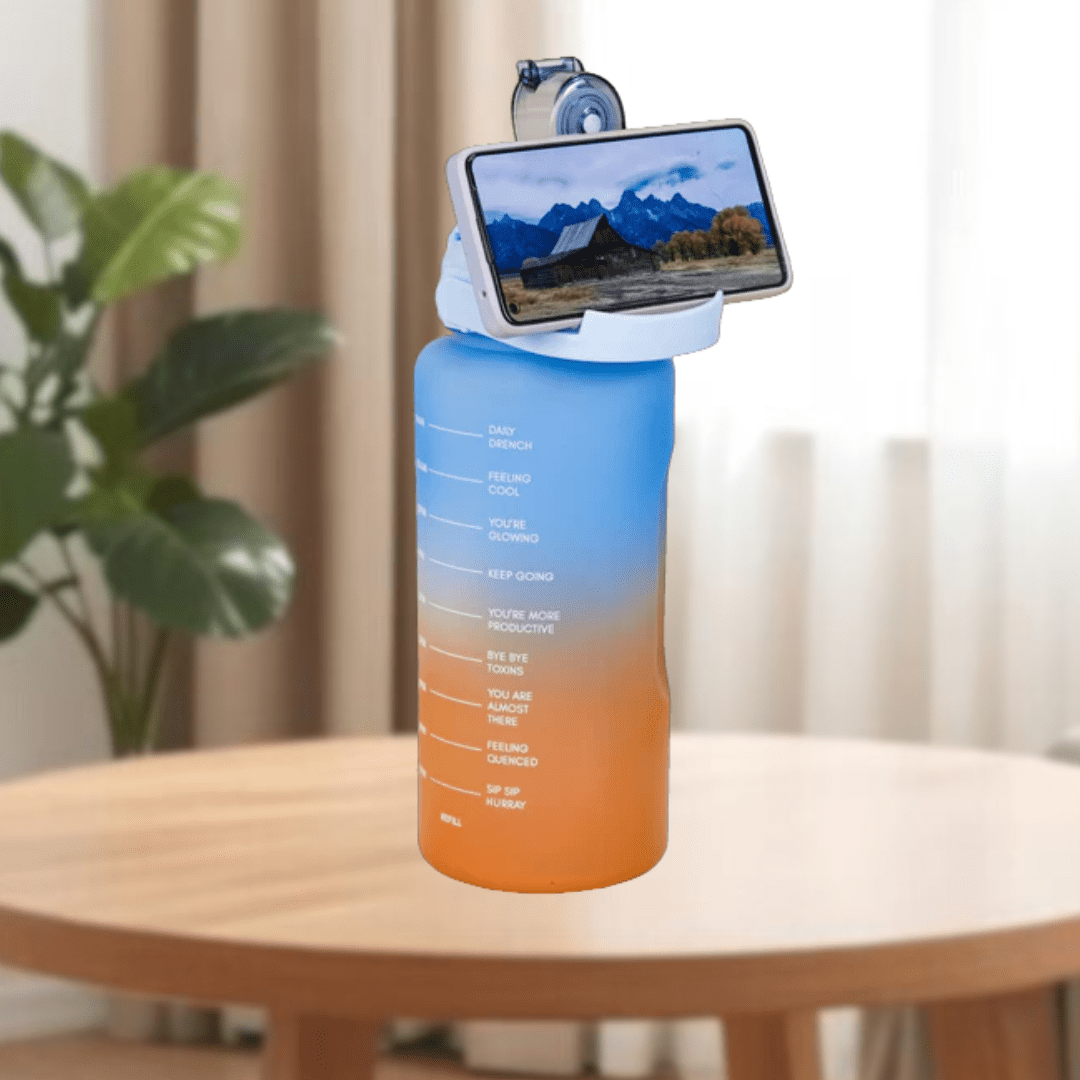 Motivational Sport & Gym Water Bottle - Set of 3 - Blue & Orange - The Gifting Era