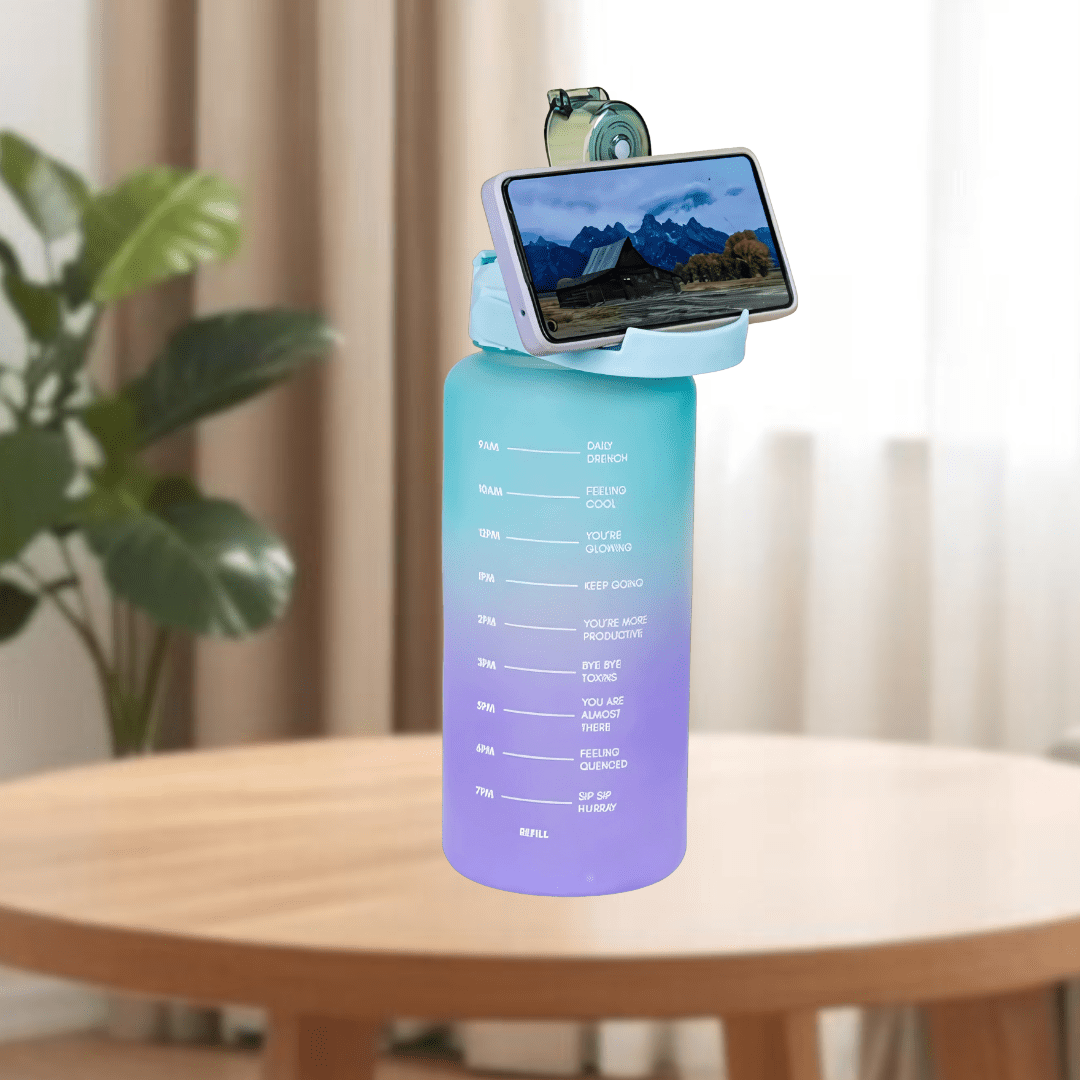 Motivational Sport & Gym Water Bottle - Set of 3 - Green & Lavender - The Gifting Era