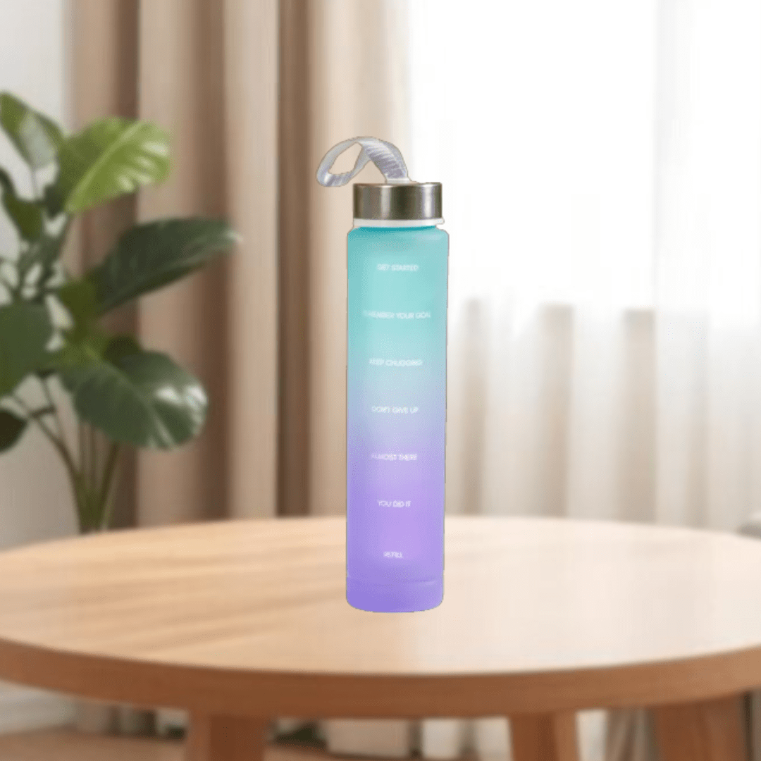 Motivational Sport & Gym Water Bottle - Set of 3 - Green & Lavender - The Gifting Era