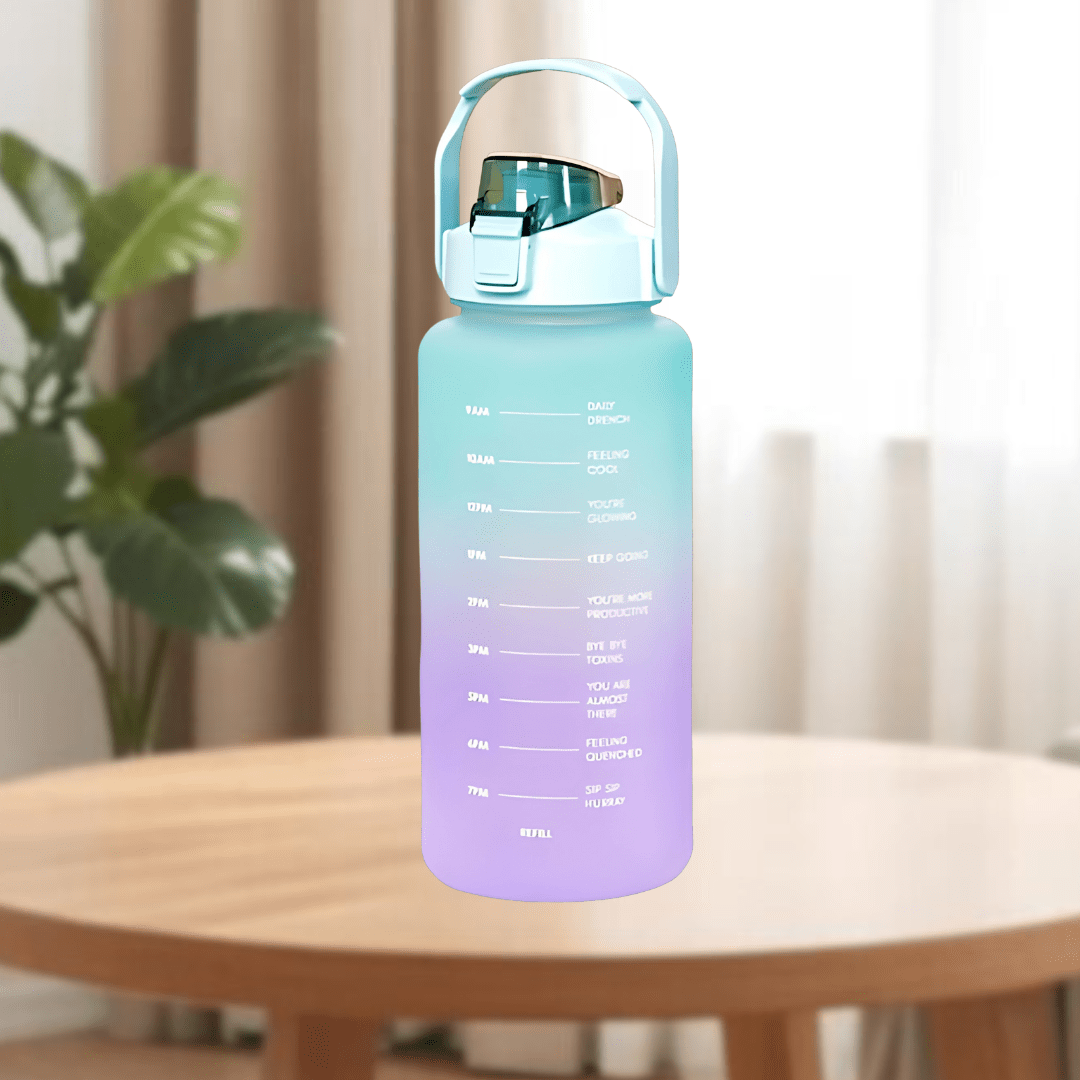 Motivational Sport & Gym Water Bottle - Set of 3 - Green & Lavender - The Gifting Era