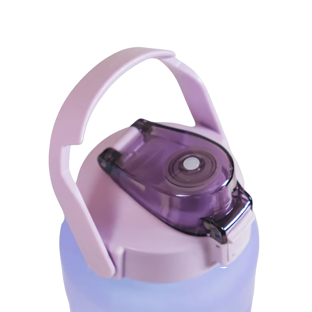 Motivational Sport & Gym Water Bottle - Set of 3 - Lavender & Light Blue - The Gifting Era