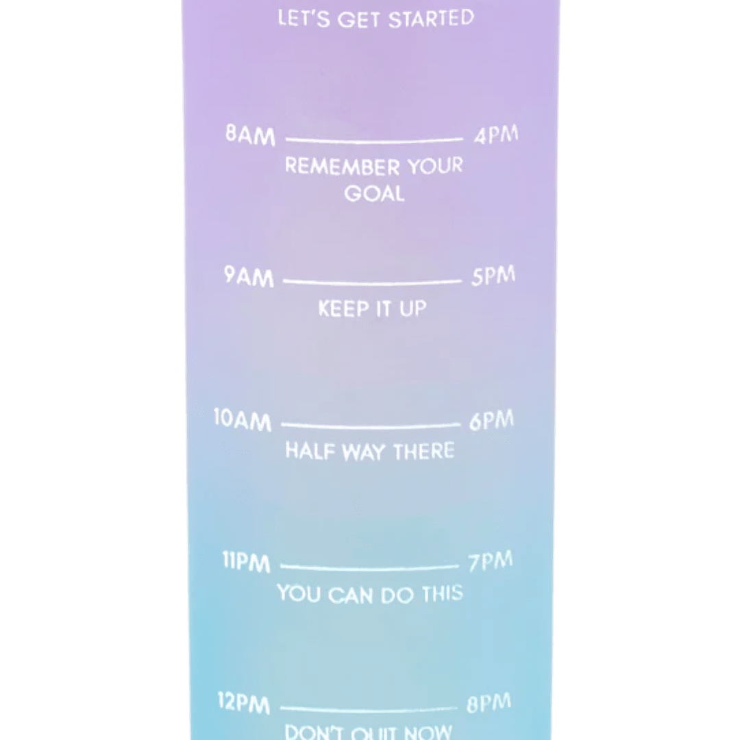 Motivational Sport & Gym Water Bottle - Set of 3 - Lavender & Light Blue - The Gifting Era