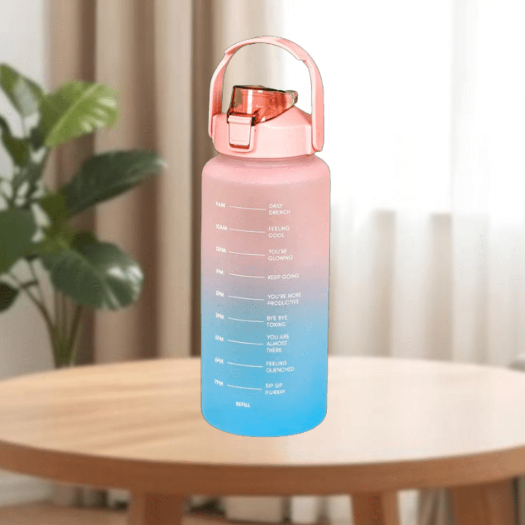 Motivational Sport & Gym Water Bottle - Set of 3 - Pink & Blue - The Gifting Era