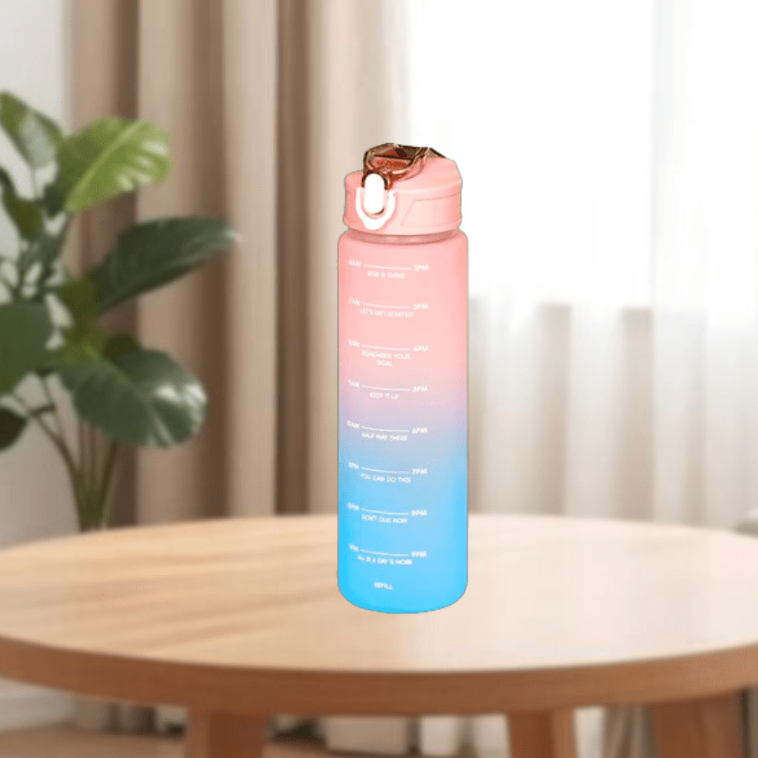 Motivational Sport & Gym Water Bottle - Set of 3 - Pink & Blue - The Gifting Era