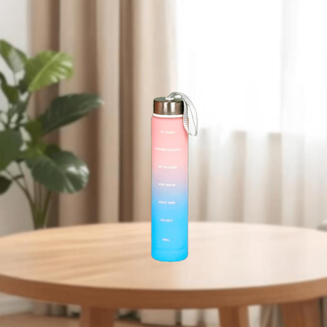 Motivational Sport & Gym Water Bottle - Set of 3 - Pink & Blue - The Gifting Era