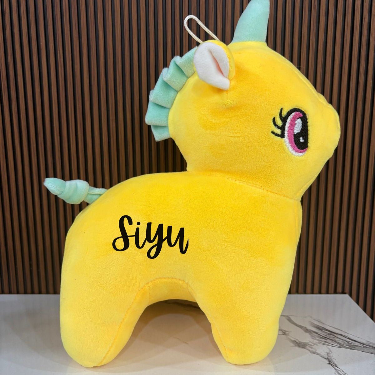 Personalised 7 Inches Unicorn Soft Toy with Kid's Name - The Gifting Era