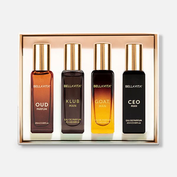 Personalised Bellavita Perfume Gift Set for Him or Her - 4 X 20 ML - The Gifting Era