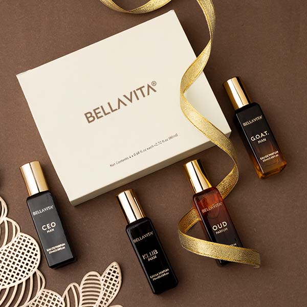 Personalised Bellavita Perfume Gift Set for Him or Her - 4 X 20 ML - The Gifting Era