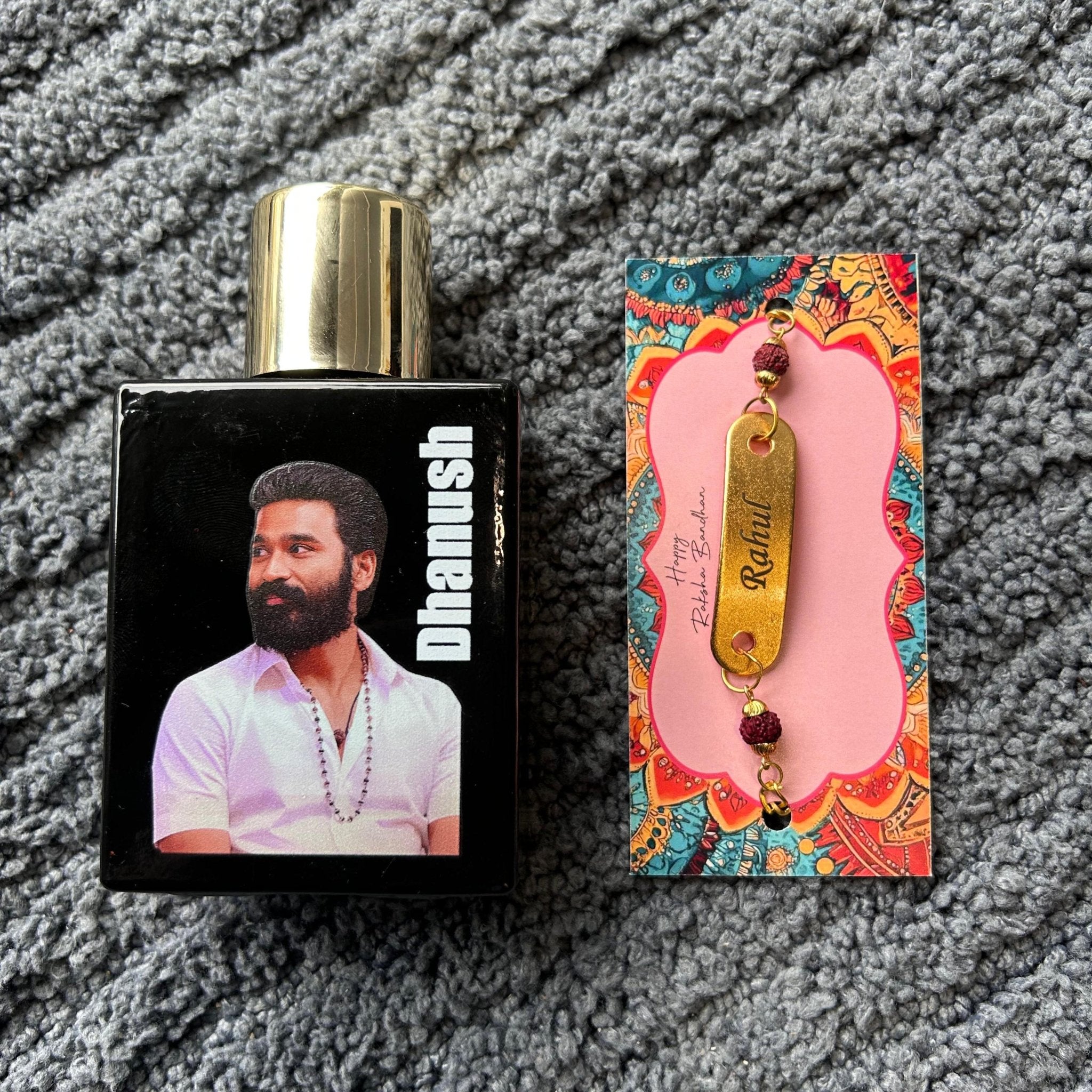 Personalised Bellavita Perfume & Rudraksh Rakhi 2.0 Combo - Raksha Bandhan Special - The Gifting Era