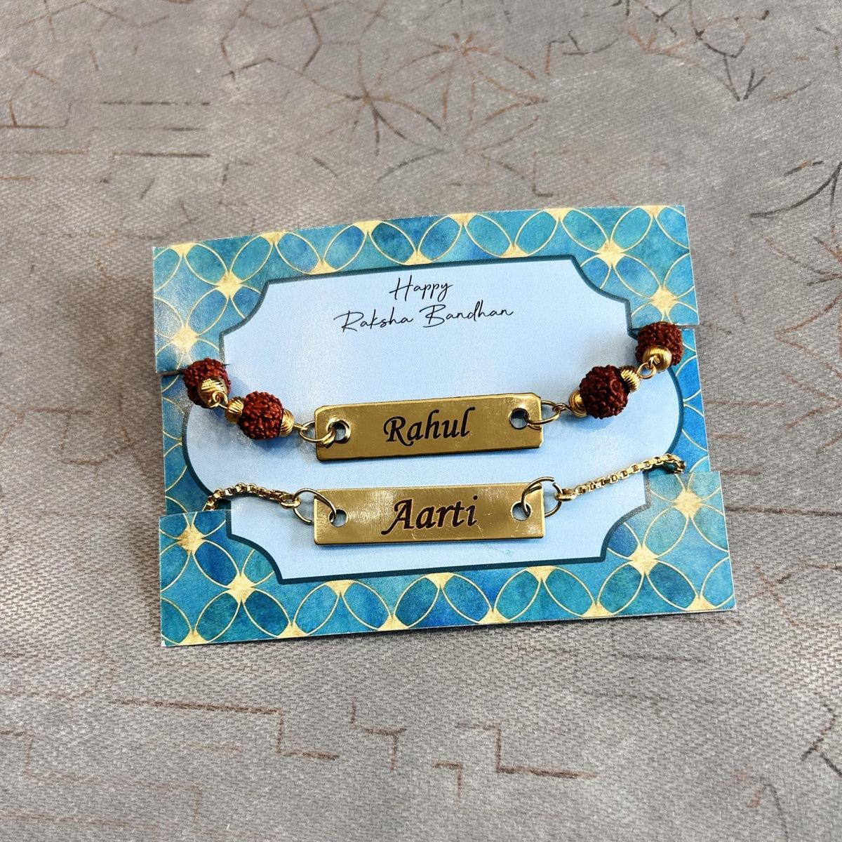 Personalised Bhaiya & Bhabhi Rakhi Pair 1.0 - Raksha Bandhan Special - The Gifting Era